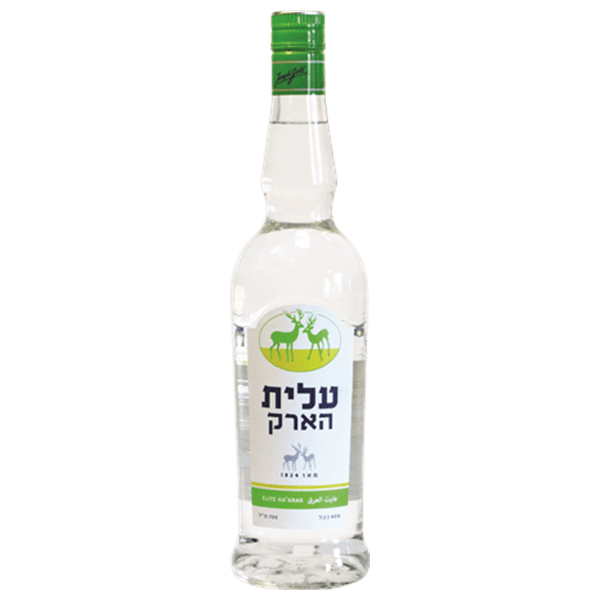 Clear bottle with a green cap on a white background