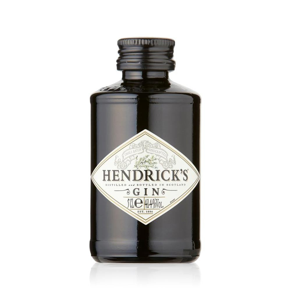Hendrick's Gin bottle on a white background