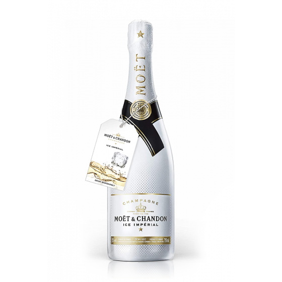 Moét & Chandon champagne bottle on a white background
