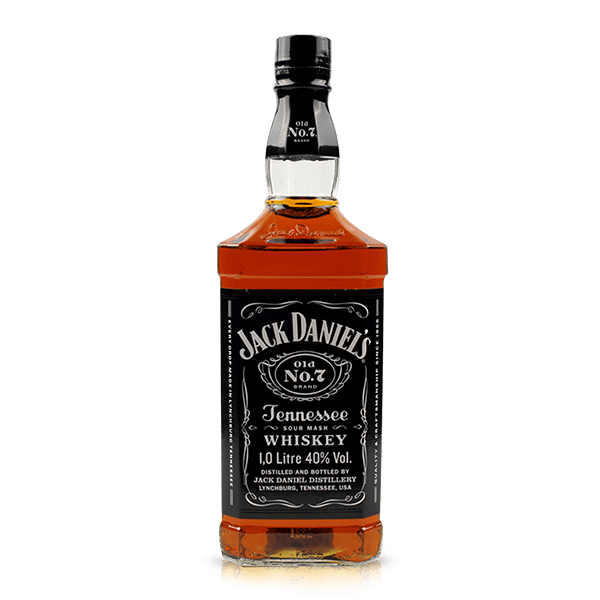 Jack Daniel's Tennessee Whiskey bottle on a transparent background