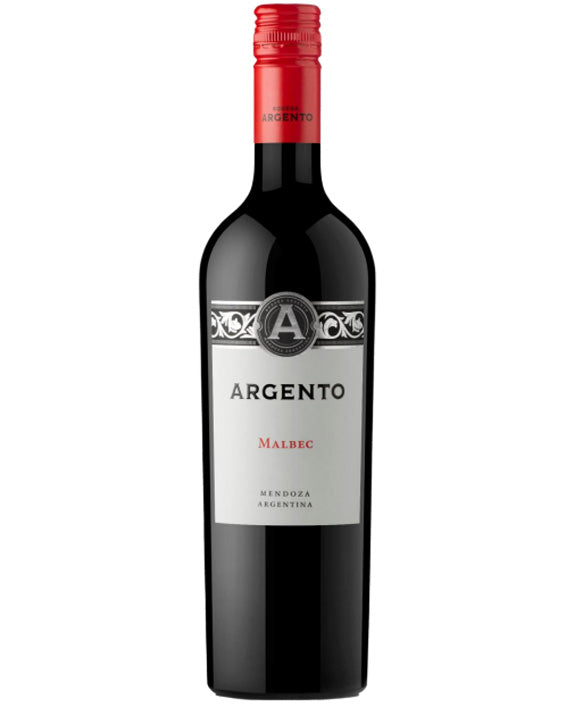 Argento Malbec wine bottle on a white background