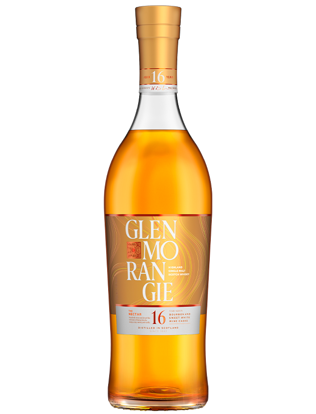 Glenmorangie whisky bottle on a white background