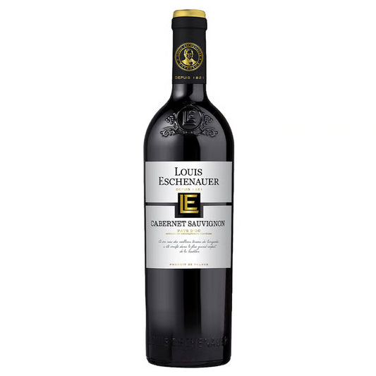 Louis Eschenauer Cabernet Sauvignon wine bottle on a white background