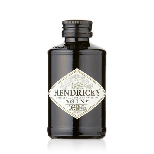Hendrick's Gin bottle on a white background