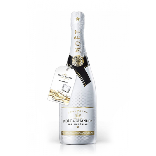 Moét & Chandon champagne bottle on a white background