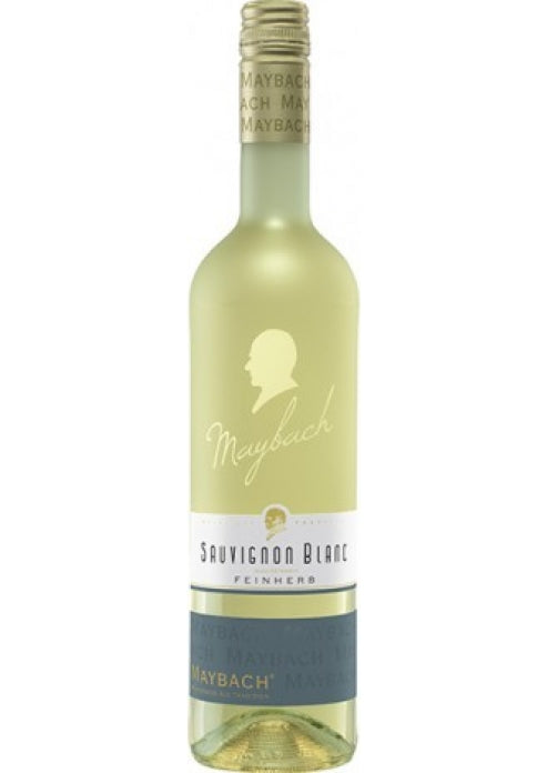 Maybach Sauvignon Blanc wine bottle on a white background