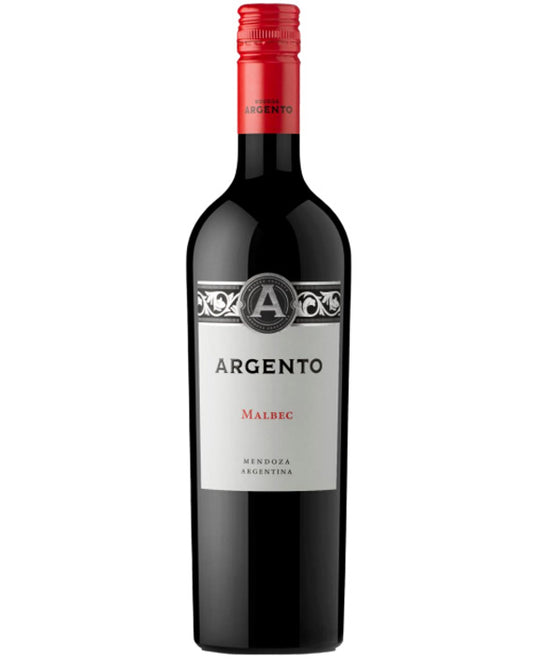 Argento Malbec wine bottle on a white background
