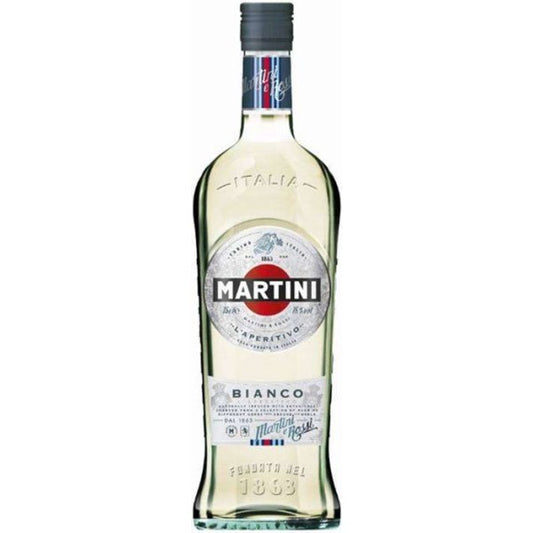 Martini Bianco bottle on a white background